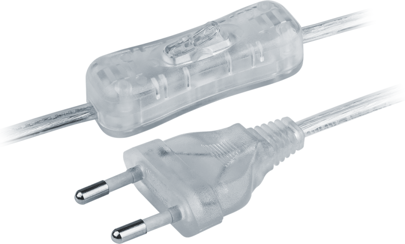 шнур 61 723 nps-fs-170-2х0.5-tr 1.7м с выкл. прозр. navigator 61723 от BTSprom.by