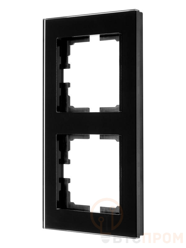 Рамка 2-местн. вертик. VESNA стекло черн. LEZARD 742-5880-152 фото в каталоге от BTSprom.by  Рамка 2-местн. вертик. VESNA стекло черн. LEZARD 742-5880-152 фото в каталоге от BTSprom.by