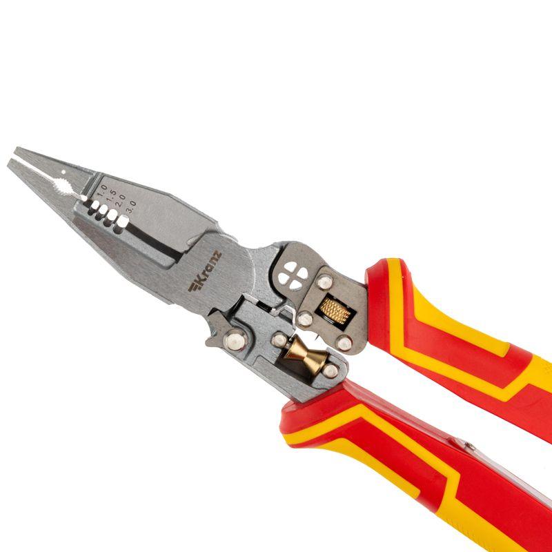  Плоскогубцы многофункциональные диэлектрические PRO 210мм с тестером Kranz KR-12-4656-3 фото в каталоге от BTSprom.by