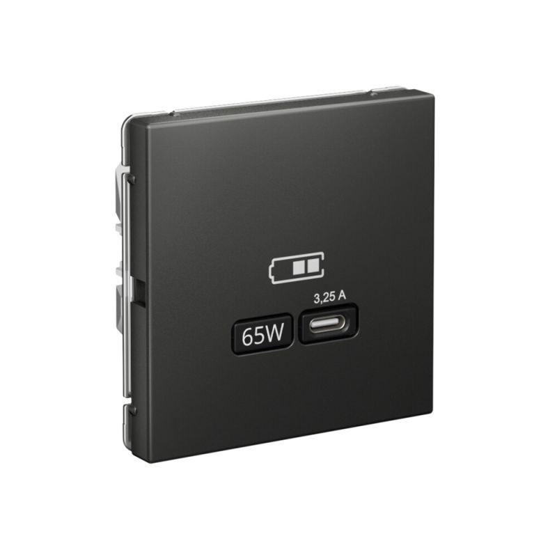  Розетка USB ArtGallery тип C 65Вт QC PD высокоскор. ЗУ механизм базальт SE GAL001427 фото в каталоге от BTSprom.by