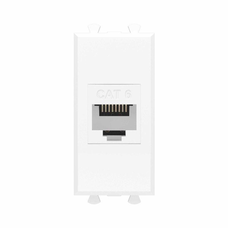 розетка компьютерная 1мод. avanti "белое облако" rj45 кат.6 без шторок модульная механизм dkc 4400691 от BTSprom.by