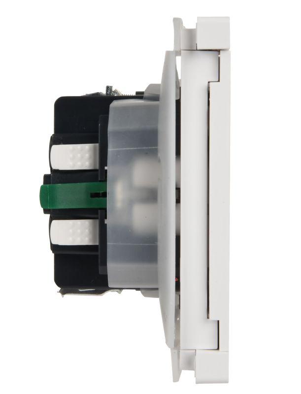  Розетка СП FORTE&PIANO16А IP44 FP219 с заземл. защ. шторки с крышкой безвинт. крепл. бел. IEK FP-R16-16-1-44-K01 фото в каталоге от BTSprom.by