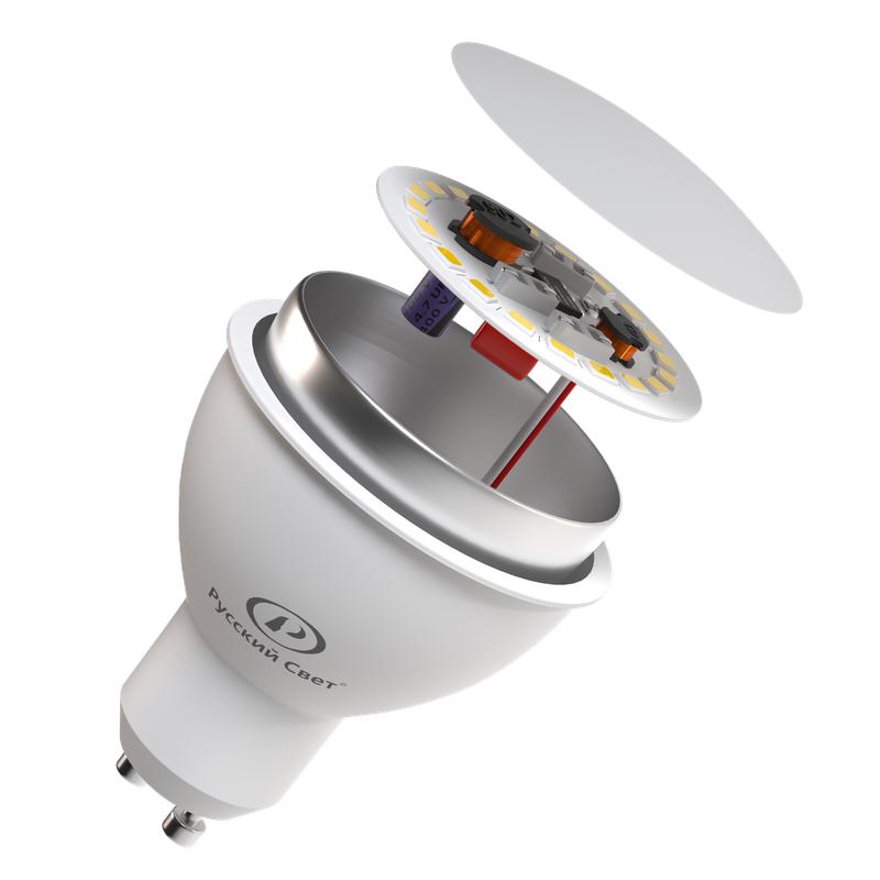 Лампа светодиодная RS GU10 7W 220-240V 2700К 7Вт 560лм Ra 90 рефлектор Русский Свет 15011345075 фото в каталоге от BTSprom.by Лампа светодиодная RS GU10 7W 220-240V 2700К 7Вт 560лм Ra 90 рефлектор Русский Свет 15011345075 фото в каталоге от BTSprom.by