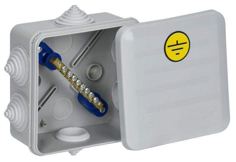 коробка куп км41361 100х100х50 ip44 6 вводов (7035) iek uko21-100-100-050-k41-55u от BTSprom.by
