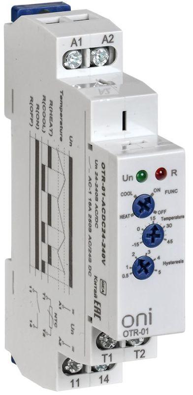 реле температурное otr-01 1 конт. 24-240в ac/dc oni otr-01-acdc24-240v от BTSprom.by