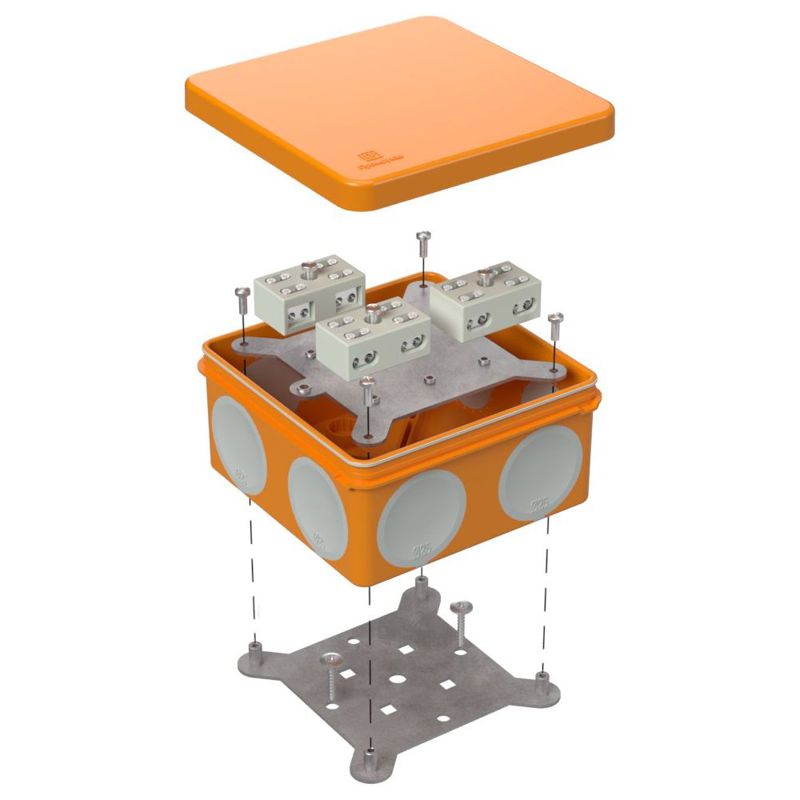 коробка огнестойкая разветвительная оп двухкомпонентн. 60-0300-fr6.0-4-6-р е15-е60 ral2004 100х100х50 промрукав 60-0300-fr6.0-4-6-р от BTSprom.by