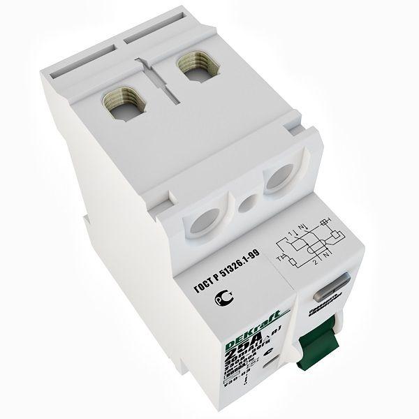  Выключатель дифференциального тока (УЗО) 2п 25А 30мА тип AC 6кА УЗО-03 DEKraft 14054DEK фото в каталоге от BTSprom.by