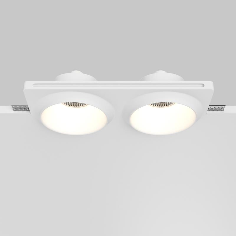  Светильник Gyps Modern 2х10Вт GU10 встраив. Maytoni DL124-GU10-02-TRS-W фото в каталоге от BTSprom.by