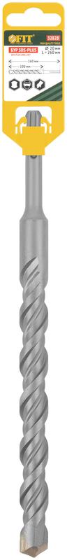  Бур по бетону SDS PLUS профи W-образная вставка двойная спираль 20х260мм FIT 32828 фото в каталоге от BTSprom.by