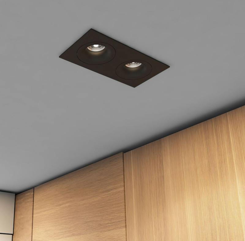  Светильник 50Вт GU10 IP20 встраив. алюм. черн. DENKIRS 677528 фото в каталоге от BTSprom.by