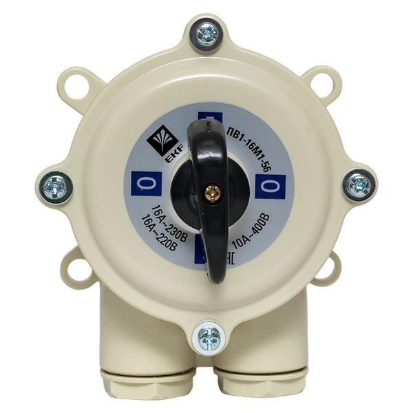  Выключатель пакетный 1-кл. 16А IP56 ПВ1-16 М1 пл. беж. EKF pv-1-16-4 фото в каталоге от BTSprom.by