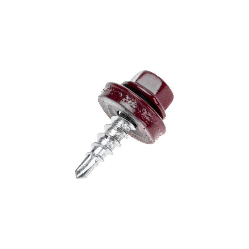 саморез кровельный 4.8х19мм окрашенный ral 3005 короб (уп.250шт) kranz 1203-4819-3 от BTSprom.by