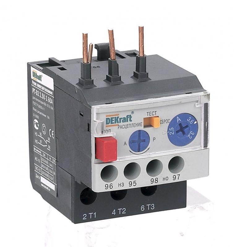 реле тепловое рт-03 1.80-2.50а для контакторов 09-18а dekraft 23109dek от BTSprom.by