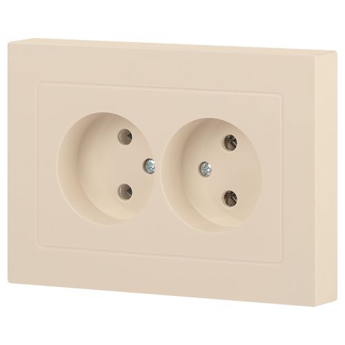  Розетка 2-м СП Accent 6-204-02 16А IP20 250В 2P AL/CU сл. кость Intro Б0063474 фото в каталоге от BTSprom.by