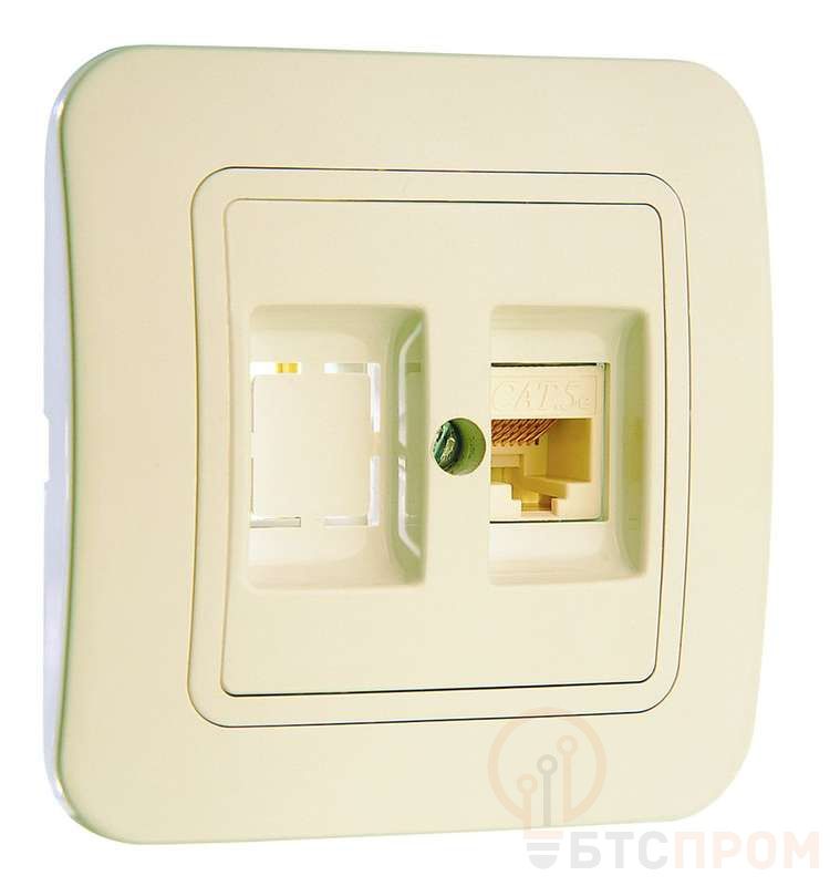 Розетка компьютерная 2-м СП Lillium 16А IP20 кат.5E + гнездо крем./крем. Makel 70235 фото в каталоге от BTSprom.by  Розетка компьютерная 2-м СП Lillium 16А IP20 кат.5E + гнездо крем./крем. Makel 70235 фото в каталоге от BTSprom.by