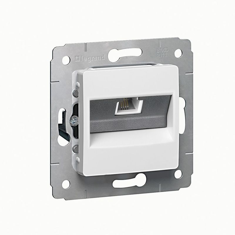 розетка телефонная 1-м сп cariva rj11 бел. (diy-упак.) leg 695950 от BTSprom.by