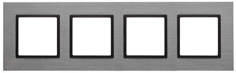 рамка 4-м 14-5204-42 металл elegance титан+антрацит эра б0034564 от BTSprom.by
