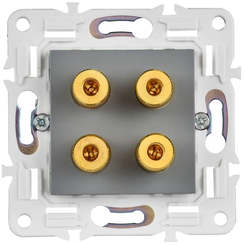  Аудиорозетка 4-м SKANDY SK-A01Gr сер. IEK SK-S40-K03 фото в каталоге от BTSprom.by