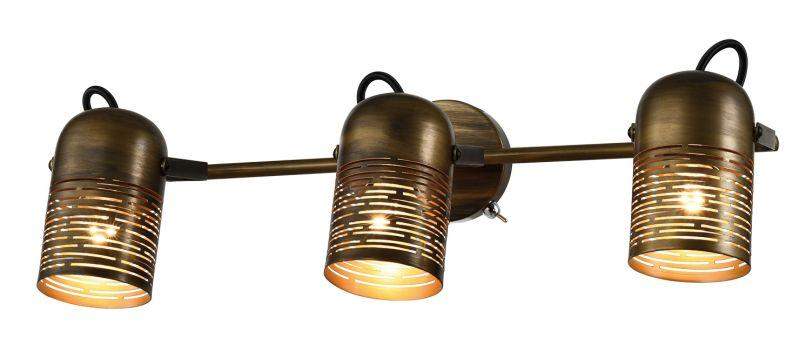 светильник настенно-потолочный спот lamia 7062-703 3хе27 40вт поворотный модерн с выключателем rivoli б0055004 от BTSprom.by