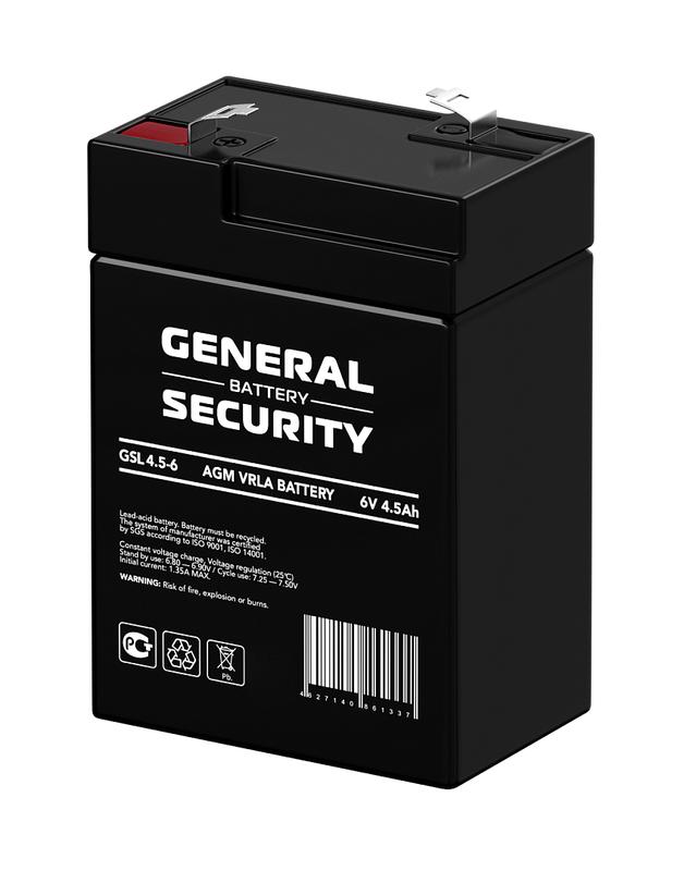 аккумулятор 6в 4.5а.ч general security gsl4.5-6 от BTSprom.by