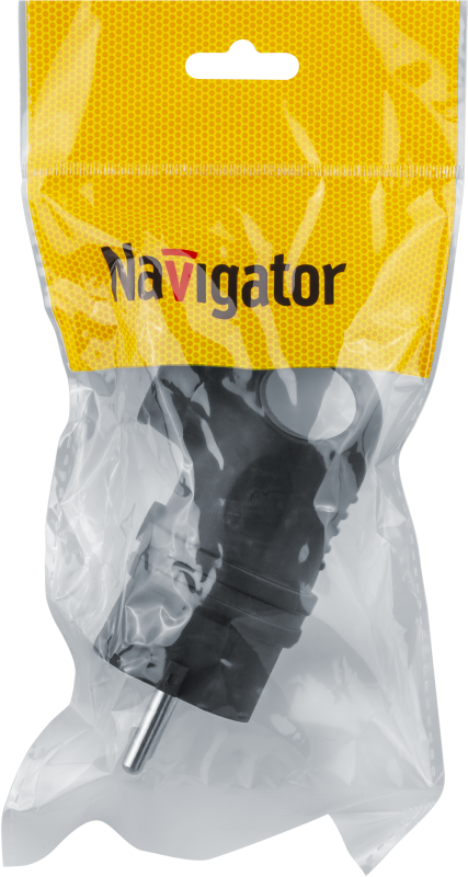  Вилка угловая 61 367 NCA-PLR01-16A-E-IP44-BL с заземл. каучук черн. Navigator 61367 фото в каталоге от BTSprom.by