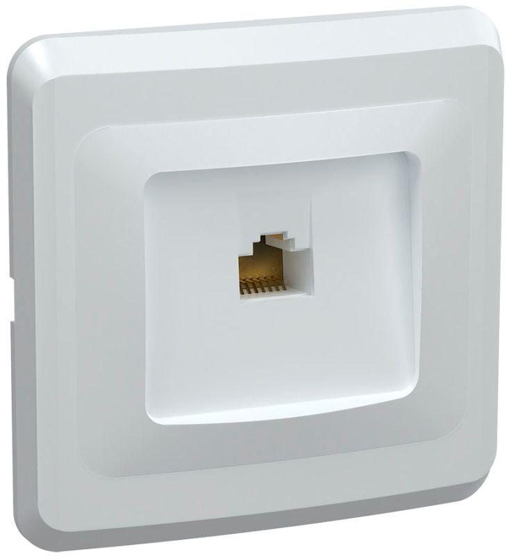 розетка компьютерная 1-м вега рк10-вб rj45 кат.5e бел. iek ekv15-k01-dm от BTSprom.by