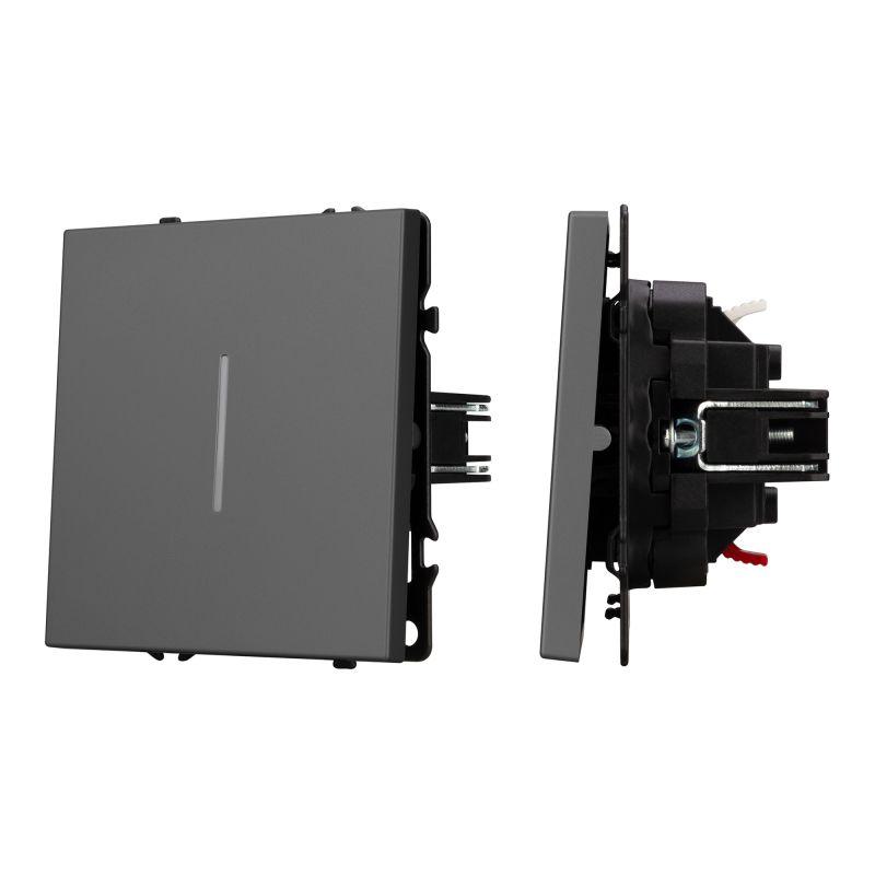 выключатель непроходной 1-кл. led swt-nobe-mk01-sfpl-l-gr 10а 230в механизм arlight 054260 от BTSprom.by