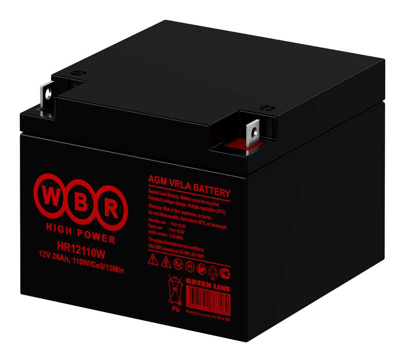  Аккумулятор 12В 26А.ч WBR HR12110W WBR фото в каталоге от BTSprom.by