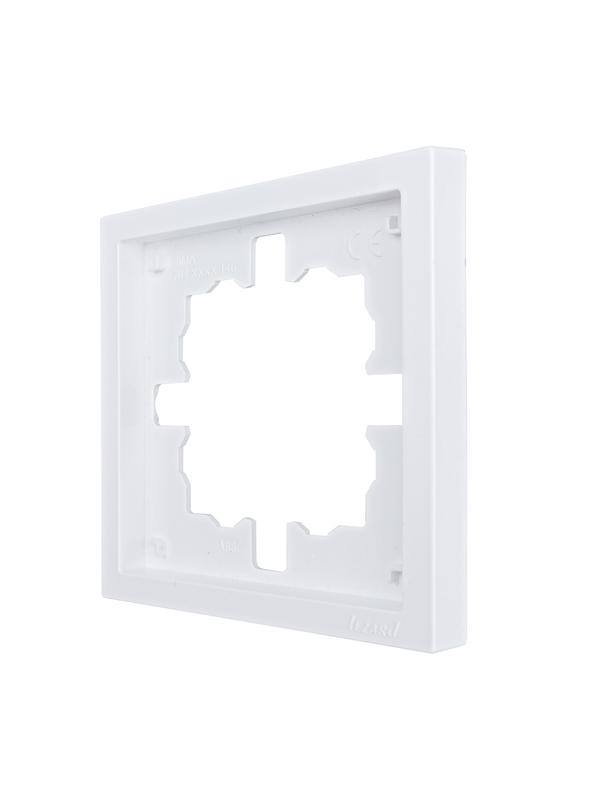  Рамка 1-мест. горизонт. ZIMA бел. LEZARD 704-0200-146 фото в каталоге от BTSprom.by