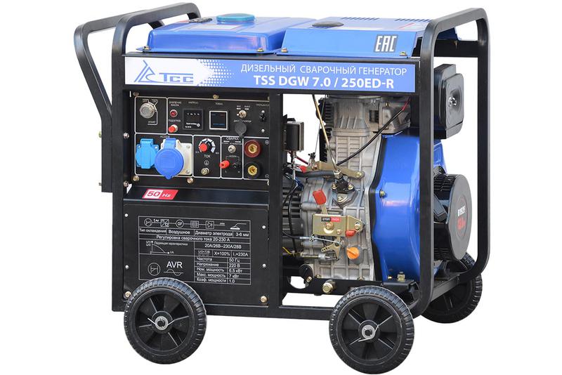 генератор дизель инверторный сварочный tss dgw 7.0/250ed-r тсс 018692 от BTSprom.by