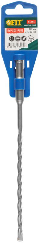  Бур по бетону SDS PLUS син. корпус 6х210мм FIT 33233 фото в каталоге от BTSprom.by