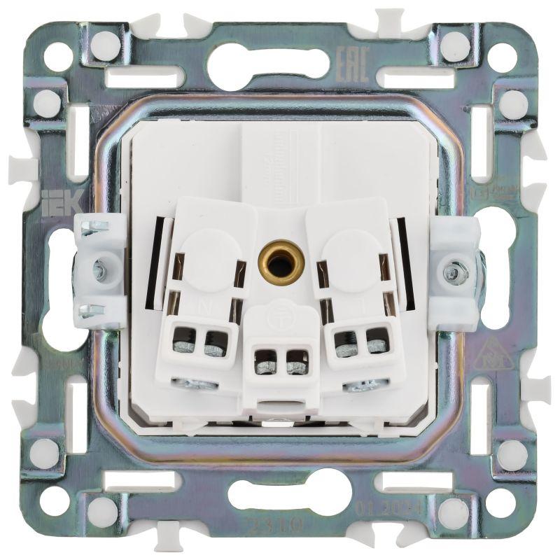  Розетка SKANDY 16А с заземл. защ. шторки SK-R04N никель IEK SK-R14-16-K50 фото в каталоге от BTSprom.by