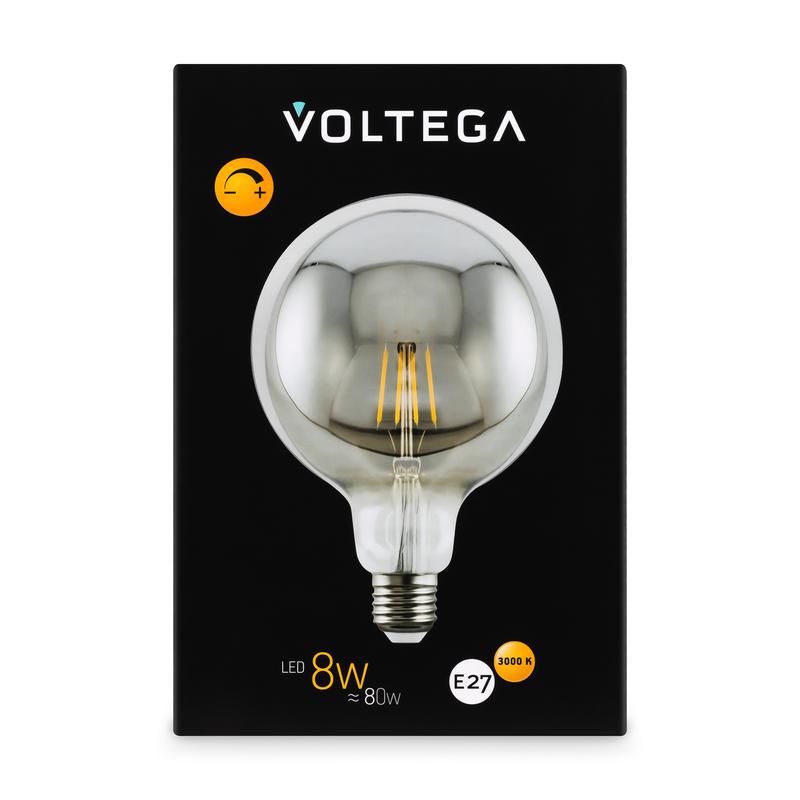 Лампа светодиодная Loft Led G125 8Вт 3000К E27 DIM Voltega 8510 фото в каталоге от BTSprom.by