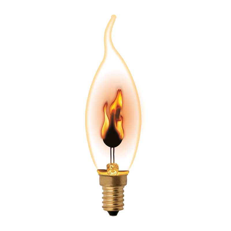 лампа декоративная il-n-cw35-3/red-flame/e14/cl с типом свечения "эффект пламени" форма "свеча на ветру" прозр. упак. картон uniel ul-00002982 от BTSprom.by