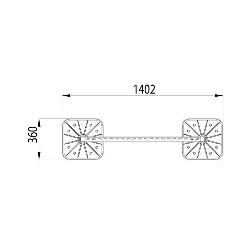  Конструкция опорная для горизонт. прямоугол. воздуховодов и метал. лотков кабеленесущих систем TECHNORAPTOR FOOT 1000х1000 HD КМ TR0288 фото в каталоге от BTSprom.by