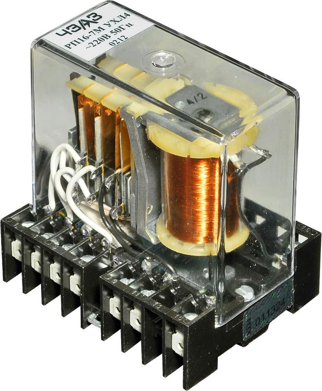 реле промежуточное рп-16-7 380в ac 50гц 2/4 задн. присоед. чэаз a8119-77952429 от BTSprom.by