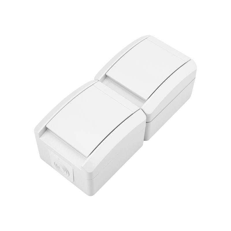 блок розеток 2-м оп industrial ip54 вертик. с заземл. бел. kranz kr-78-0802 от BTSprom.by