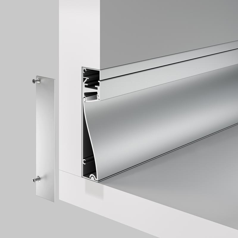  Профиль алюминиевый плинтус с подсветокой 80х18 Maytoni ALM-8018-S-2M фото в каталоге от BTSprom.by