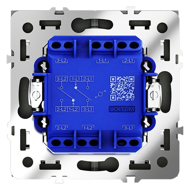  Переключатель проходной 2-кл. СП S70 10А механизм черн. матов. Voltum VLS020308 фото в каталоге от BTSprom.by