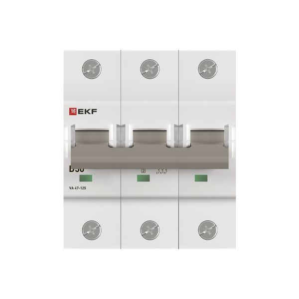  Выключатель автоматический 3п D 50А 15кА ВА 47-125 PROxima EKF mcb47125-3-50D фото в каталоге от BTSprom.by