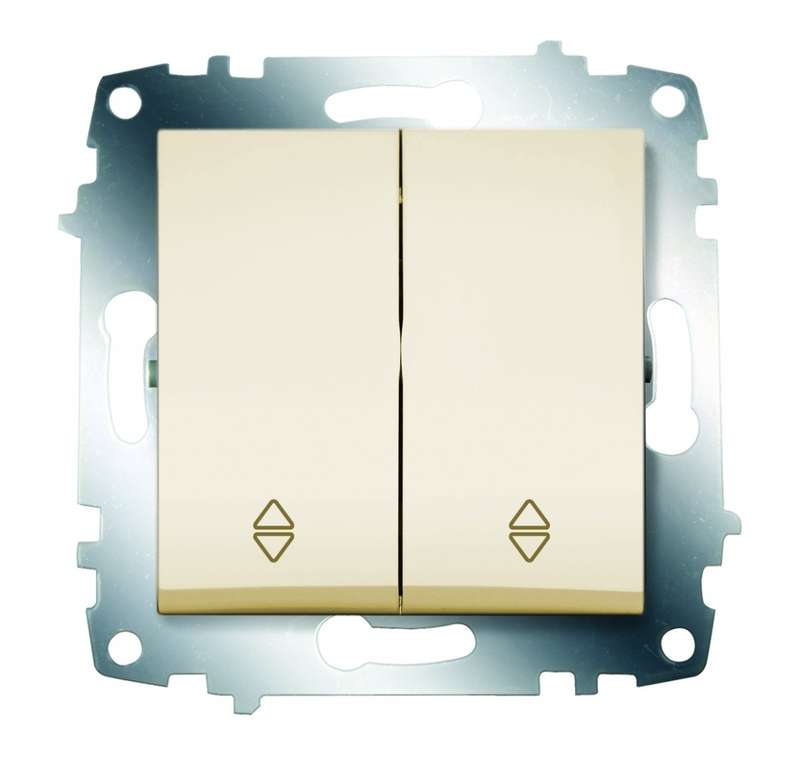 переключатель 2-кл. 1мод. сп cosmo 10а ip20 (сх. 6) механизм крем. abb 619-010300-211 от BTSprom.by