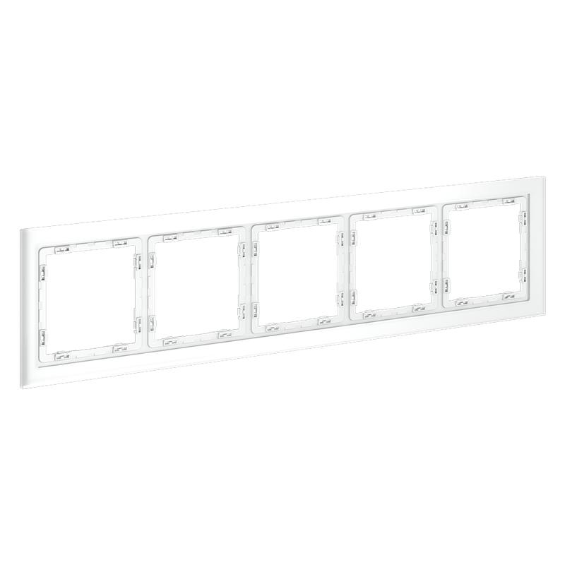  Рамка 5-м S70 стеклян. бел. матов. Voltum VLS110502 фото в каталоге от BTSprom.by