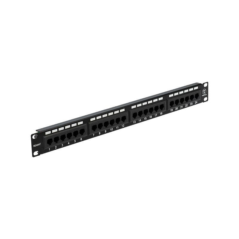 патч-панель 19дюйм кат.5e 24 порта rj45 черн. rexant 04-0021 от BTSprom.by