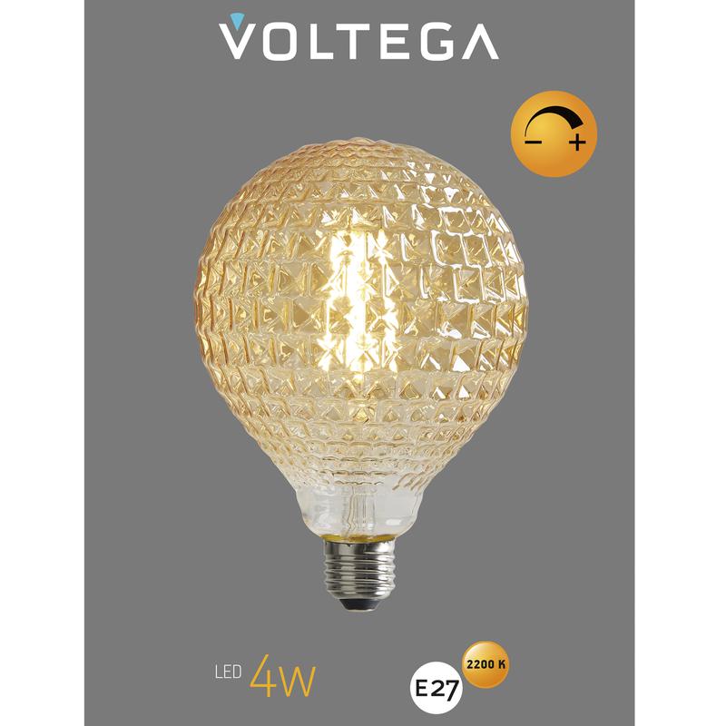Лампа светодиодная Loft Led YX-G125175LK2F 4Вт 2200К E27 DIM Voltega 8576 фото в каталоге от BTSprom.by
