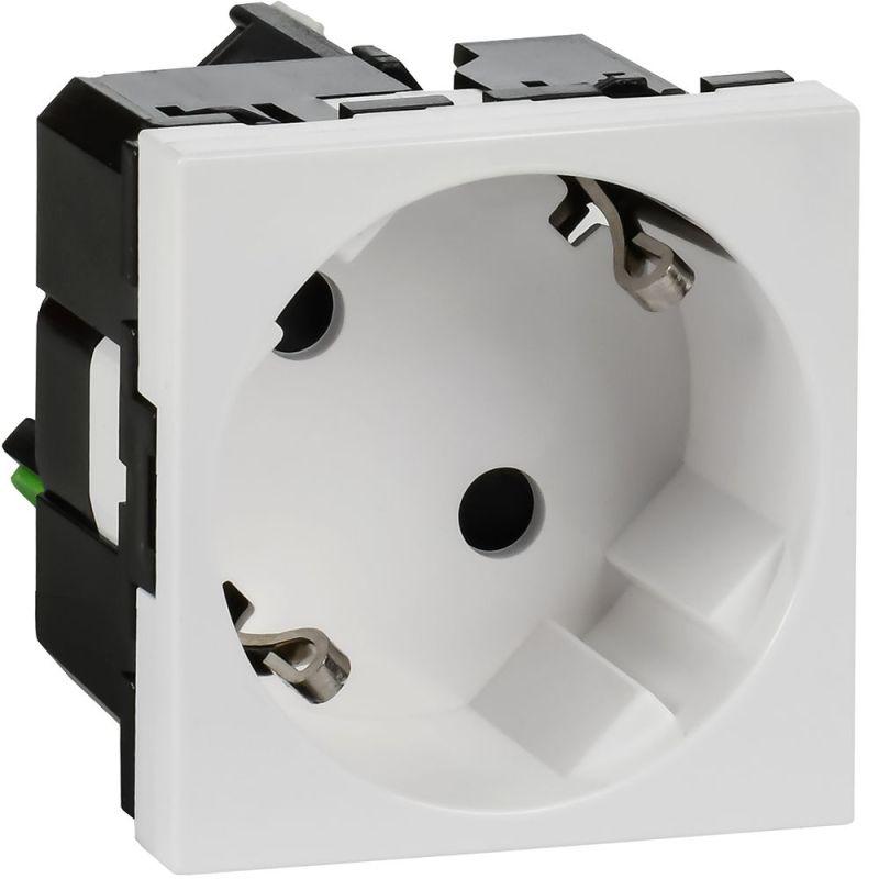 розетка 2мод. 16а 250в 45град. с заземл. защ. шторки безвинт. зажимы бел. иэк leg 4521059 от BTSprom.by