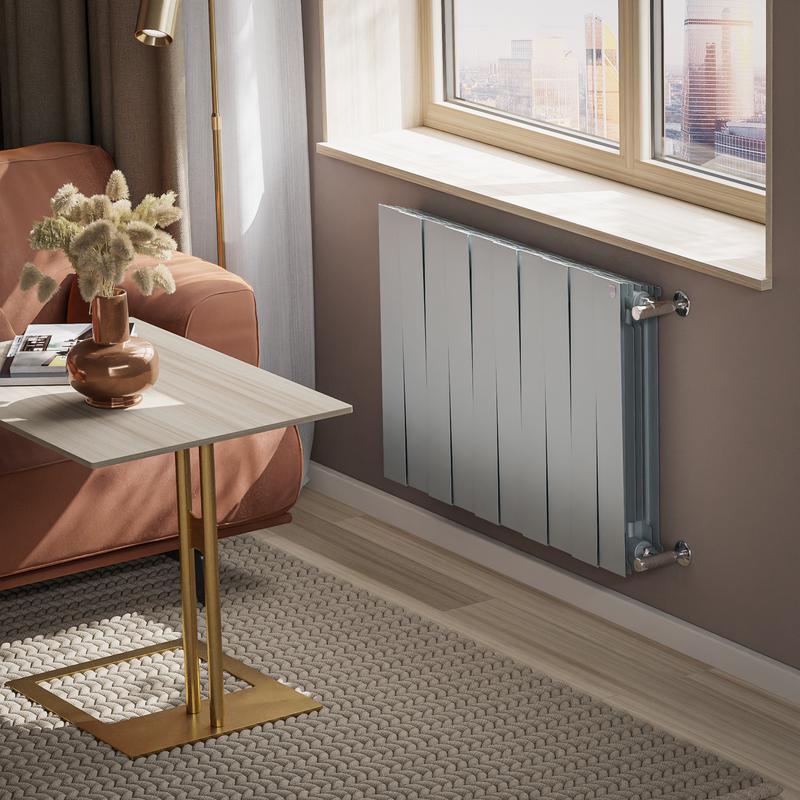  Радиатор PianoForte 500 new 10 секц. биметал. Silver Satin Royal Thermo НС-1176335 фото в каталоге от BTSprom.by
