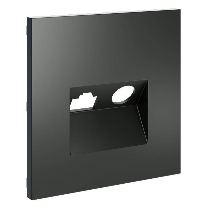 накладка для розетки tv+rj45 кат. 6 s70 титан voltum vls002706 от BTSprom.by
