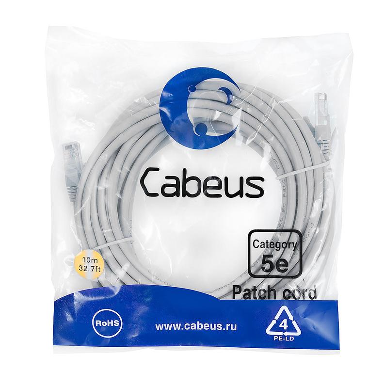 патч-корд u/utp кат.5e pc-utp-rj45-cat.5e-15m-lszh 2xrj45/8p8c неэкранир. lszh 15м сер. cabeus 9592c от BTSprom.by