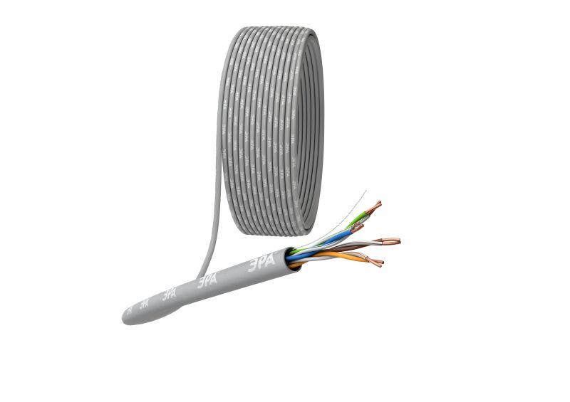 кабель витая пара u/utp кат.5e 4х2х24awg solid cu pvc сер. (м) эра б0044429 от BTSprom.by