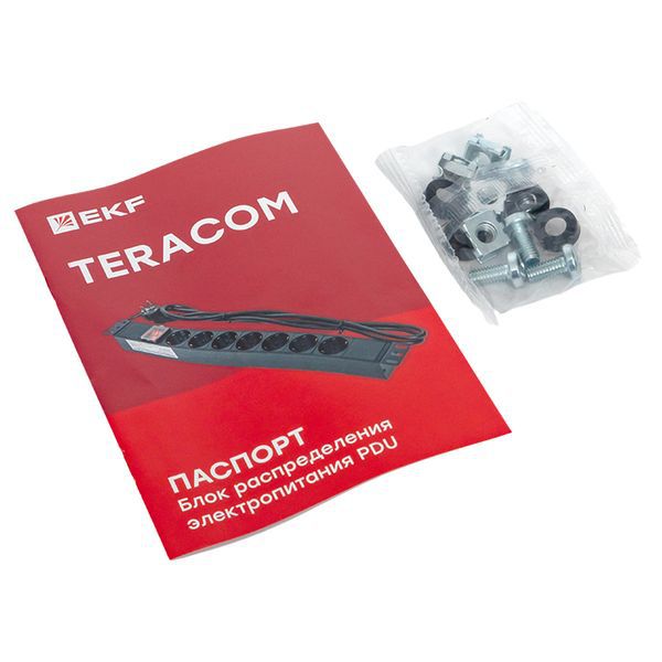  Блок PDU TERACOM 19дюйм 1U 16А/250В 6 роз. Schuko с выключат. шнур 2м 3х1.5кв.мм вилка Schuko корпус пластик черн. EKF TRC-HPD-LS-16A-6SH-2MSH фото в каталоге от BTSprom.by